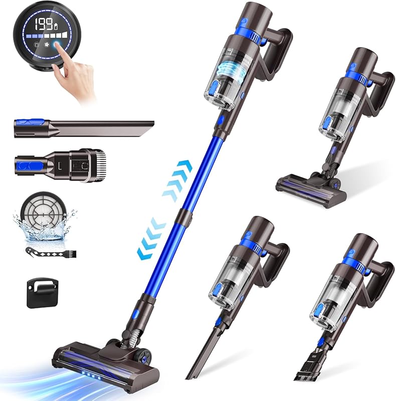 Best Battery Operated Cordless Stick Vacuum: 50-Minute Runtime, Touch 