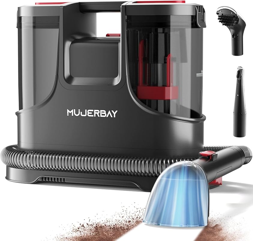 MUJERBAY Portable Spot and Stain Remover: Deep Cleaning Shampooer for 