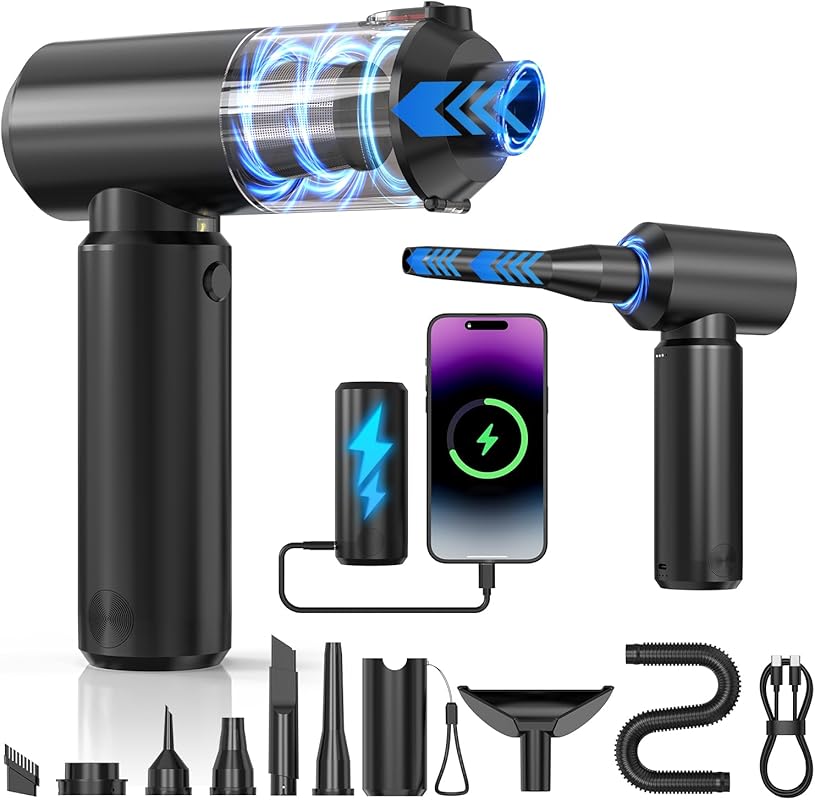 5 Best Portable Car Vacuums: Expert Picks for a Spotless Interior 2 Portable Cordless Car Vacuum with Strong Suction, LED Light, Built-in