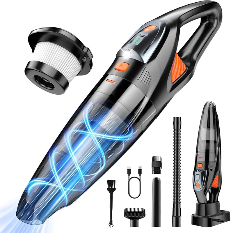 5 Best Auto Detailing Vacuums: Expert Picks for a Flawless Clean 4 Portable Cordless Handheld Car Vacuum with 25000PA Suction, HEPA Filte