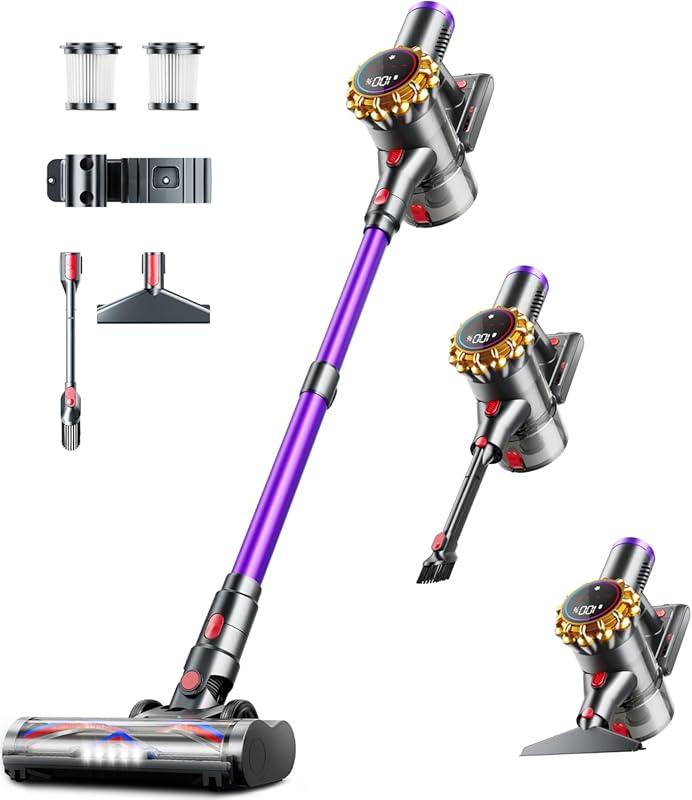Cordless Self-Standing Stick Vacuum: Lightweight 8-in-1 for Pet Hair a