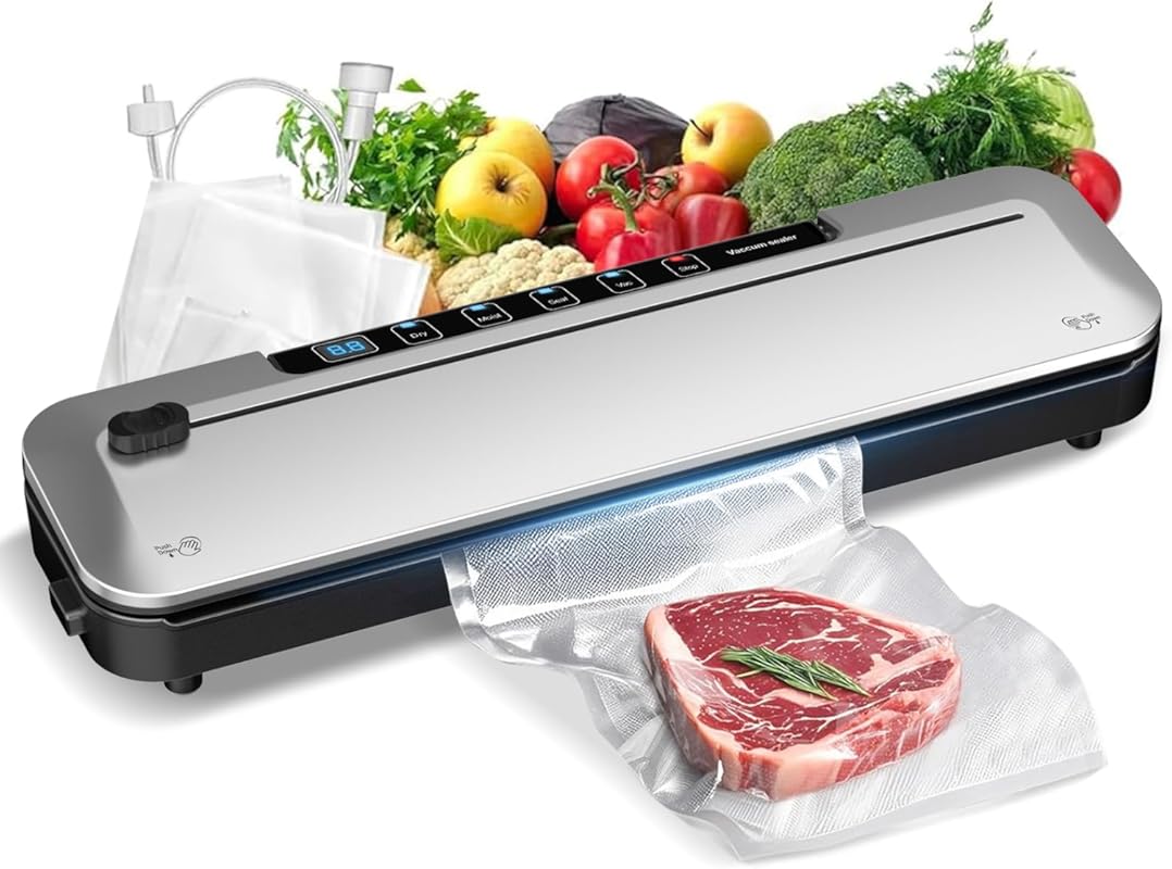 7 Quality Vacuum Sealers for Food: Expert-Approved Picks 4 75KPa Food Vacuum Sealer,Light 6-in