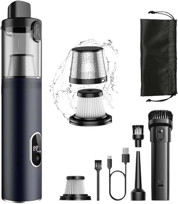 5 Best Car Vacuum Cordless: Our Top Picks 3 19000pa Handheld Cordless Car Vacuum: Powerful 5-in-1 Suction, Blowing