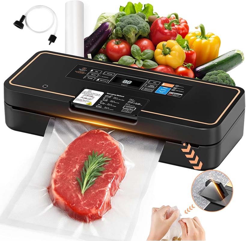 7 Quality Vacuum Sealers for Food: Expert-Approved Picks 7 Vacuum Sealer for Food, 95kPa Food Vacuum Saver Sealer Machine, 135W 1