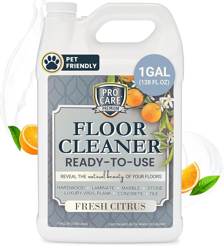 ProCare Citrus Floor Cleaner for Mopping Tile, Stone, Laminate, Vinyl,