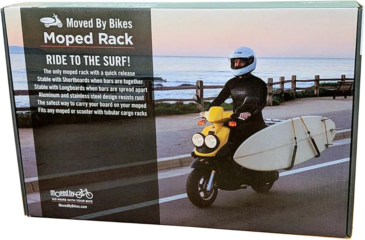 MBB Moped Surfboard Racks for Adult Mopeds or Electric Bikes with Tubu