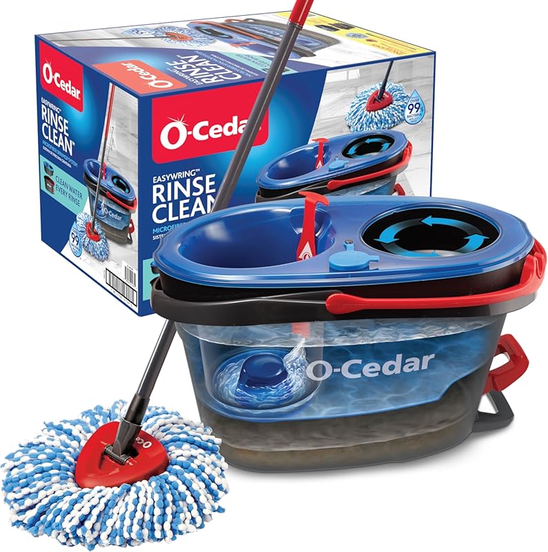 O-Cedar RinseClean Spin Mop and Bucket System for Clean, Streak-Free H