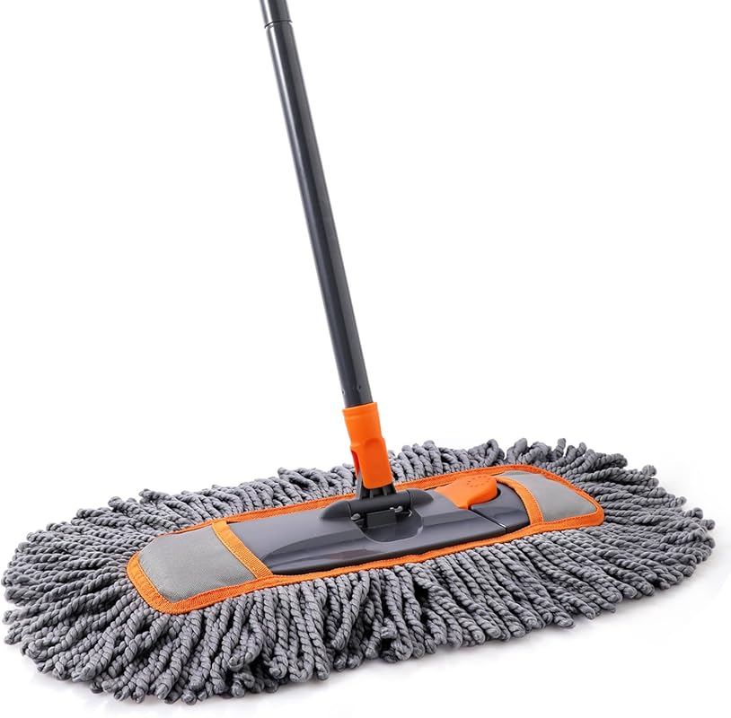 Microfiber Dust Mop for Hardwood Floors – Dry & Wet Floor and Baseboar