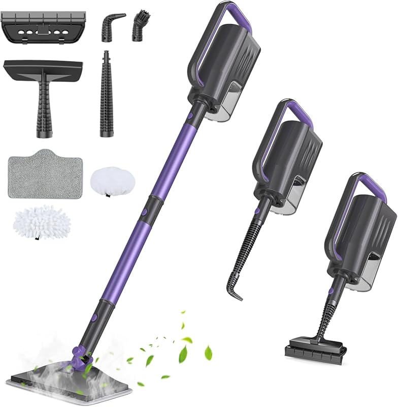 Steam Mop: Versatile Hard Floor Cleaner with 400ML Tank, Washable Pads