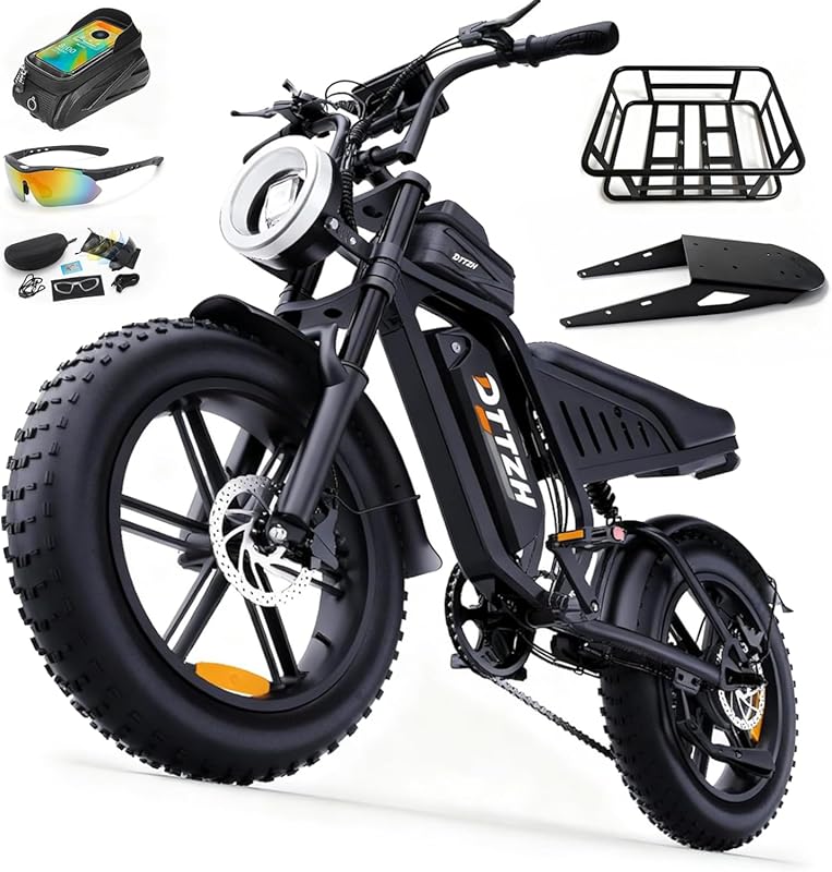 F6 Moped Style Ebike for Adults: Powerful 1500W Motor, 33MPH, Long Ran