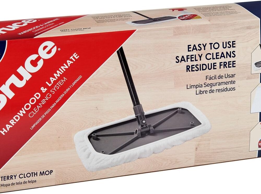 Terry Cloth Mop for Hardwood and Laminate Floors, Designed for Gentle 