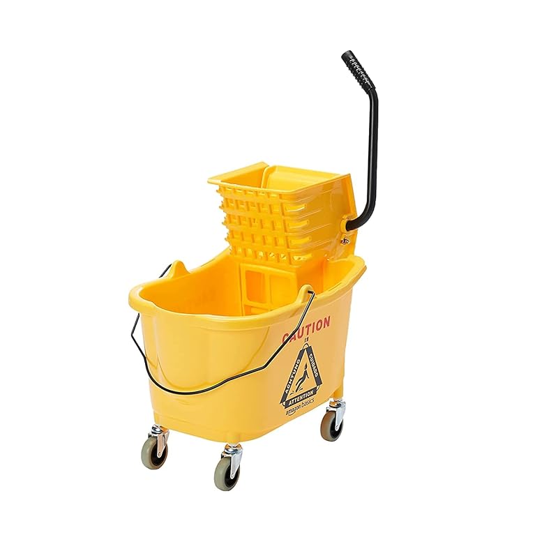 Amazon Basics Side Press Wringer Mop Bucket: Best 35-Quart Commercial 