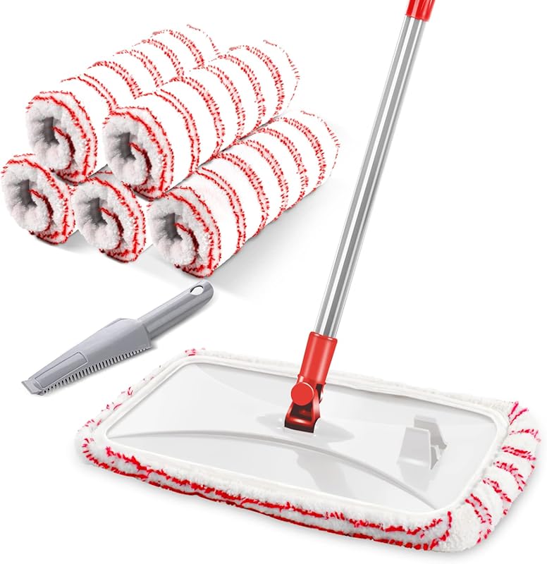 Top-Rated Extra Large Microfiber Mop: Wet/Dry for All Floors with 5 Wa