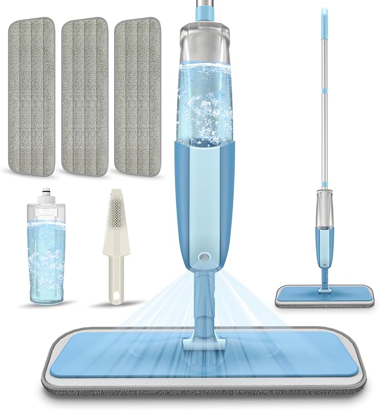 Spray Mop for Hardwood, Laminate, Tile Floors. Refillable Wet/Dry Mop 