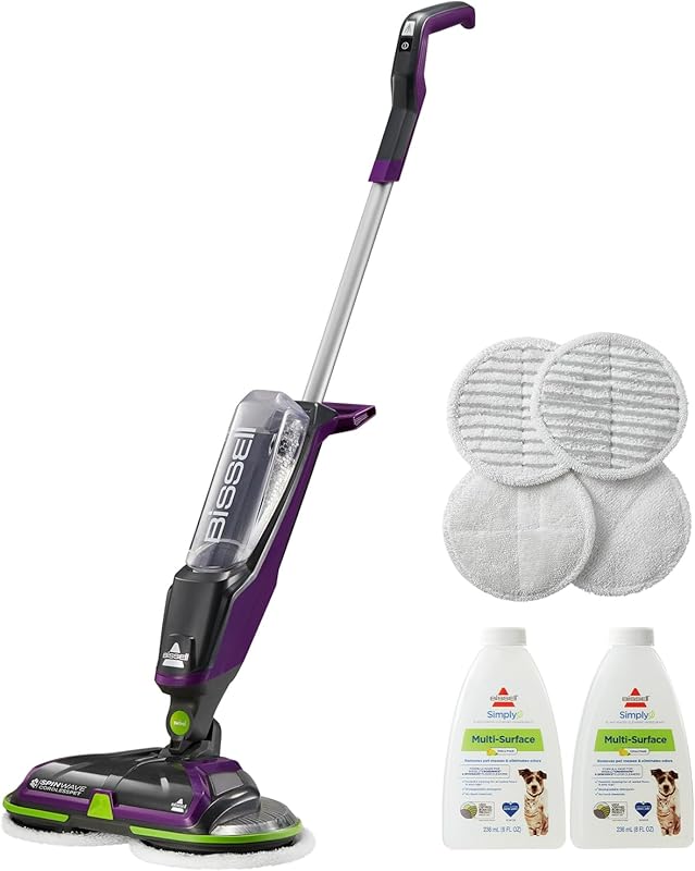 BISSELL Spinwave Cordless Pet Hard Floor Spin Mop Cleaner with Washabl