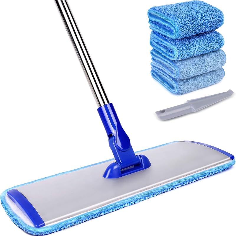 The Microfiber Flat Mop System: Reusable pads for wet and dust mopping