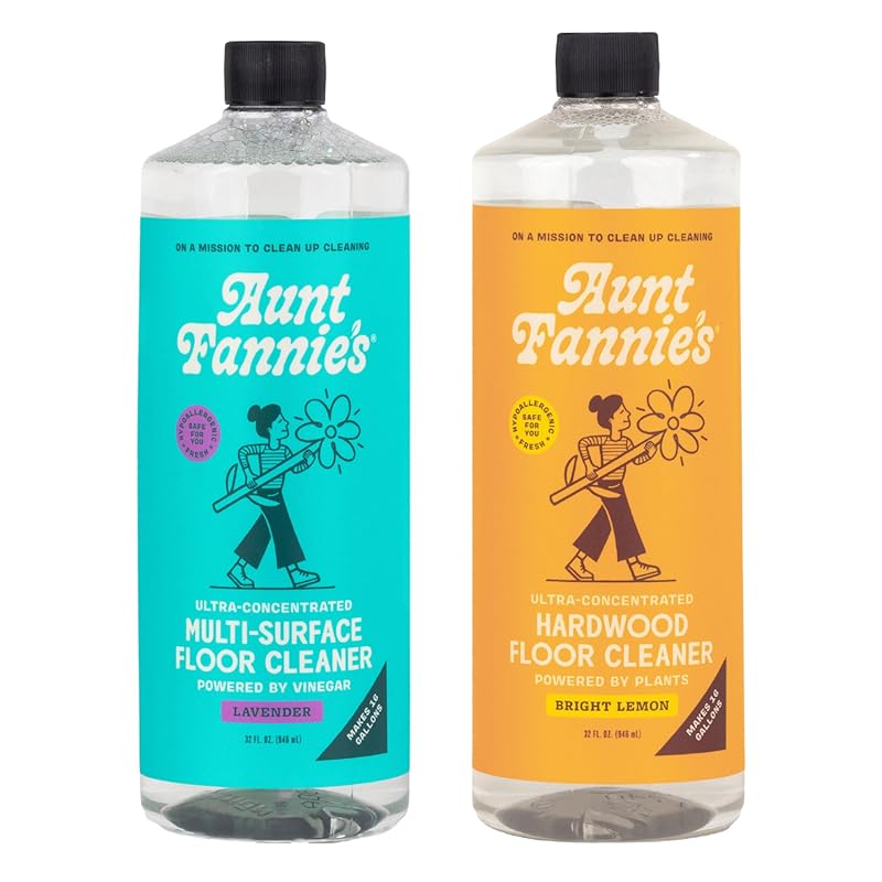 Aunt Fannie's Natural Floor Cleaners: Lavender Vinegar Wash and Lemon 