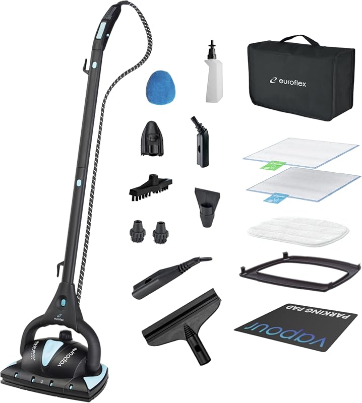Euroflex Vapour Pro Steam Mop: High-Temp All-in-One Cleaner, Perfect f
