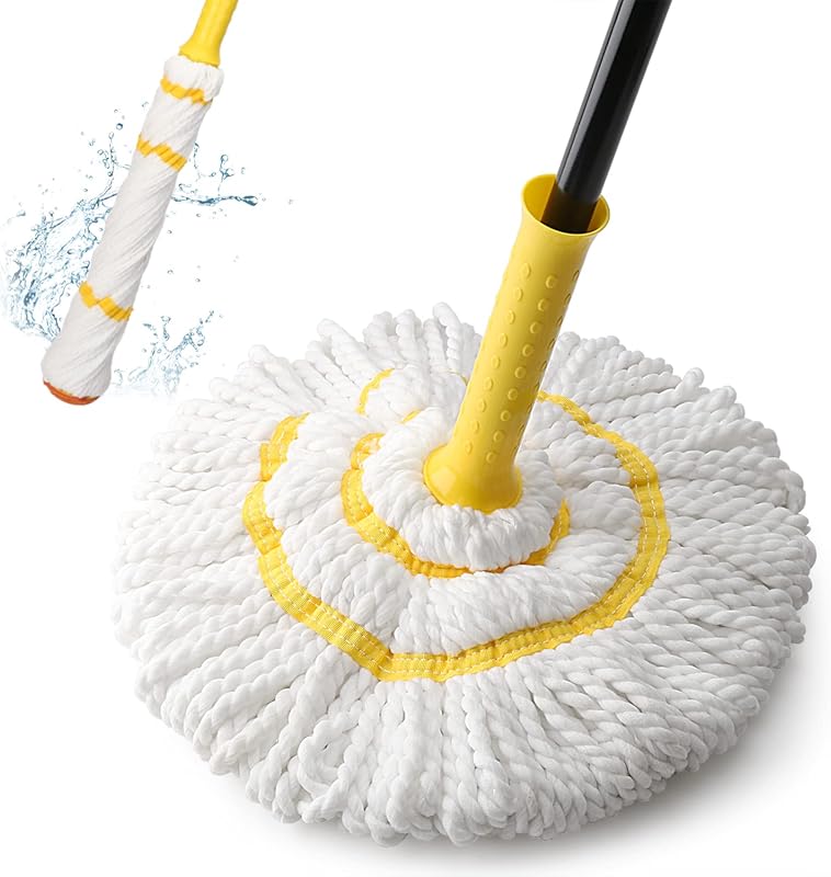 KeFanta Self-Wringing Twist Mop for Floor Cleaning, Long Handled Micro