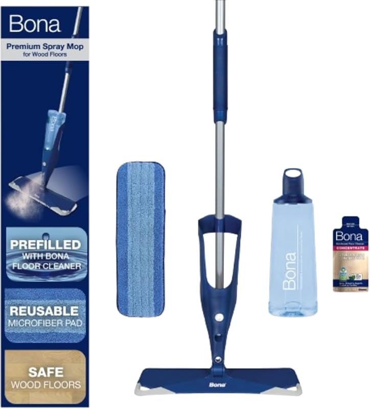 Bona Premium Hardwood Floor Spray Mop with Wood Cleaning Concentrate a