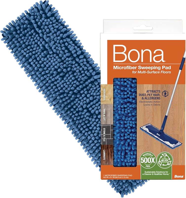 Bona Microfiber Dust Mop Pad for Wood, Tile, Laminate Floors and Pet H