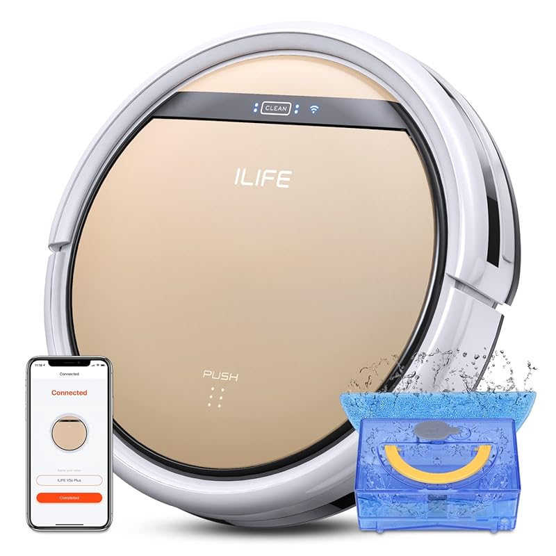 ILIFE's slim, quiet robot mop and vacuum charges itself, perfect for h