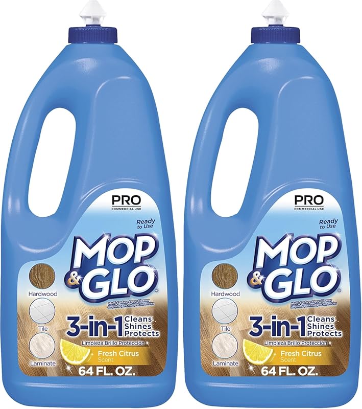 Mop & Glo Multi-Surface Floor Cleaner with Fresh Citrus Scent, Ideal f