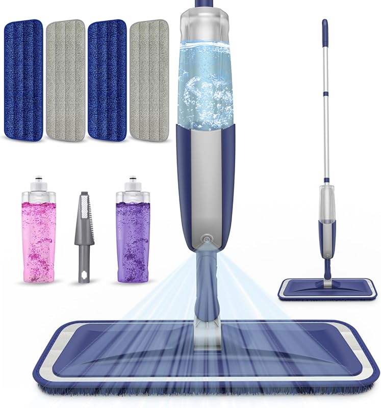 Microfiber Spray Mop for Hardwood, Laminate, Tile, and Vinyl with Reus