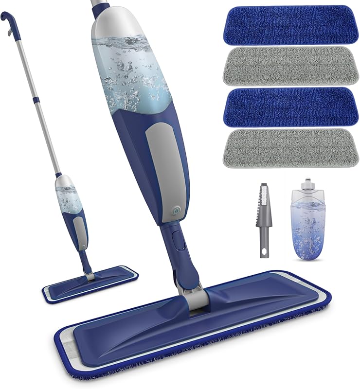 Microfiber Spray Mop for Cleaning Hardwood, Tile, Vinyl Floors. Flat W