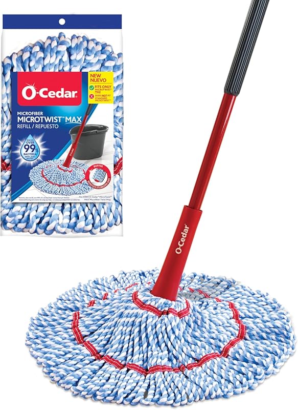 O-Cedar MicroTwist MAX Microfiber Twist Mop with 1 Extra Refill | Feat