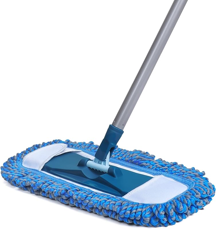 Microfiber Dust Mop for Hardwood, Vinyl, Tile, Laminate: Wet & Dry, Lo