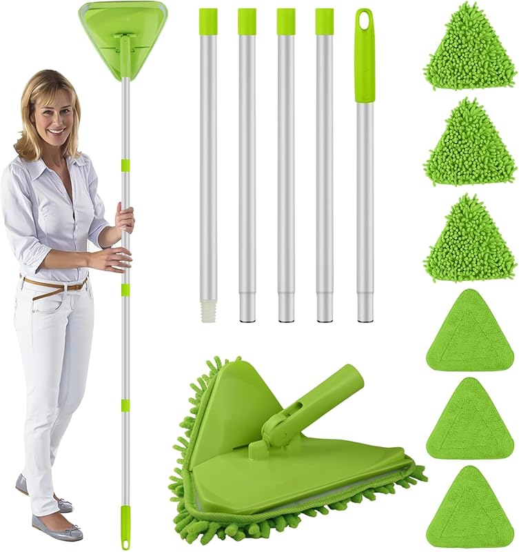 Long Handle Wall and Ceiling Mop for Painted Walls. Features Rotating 