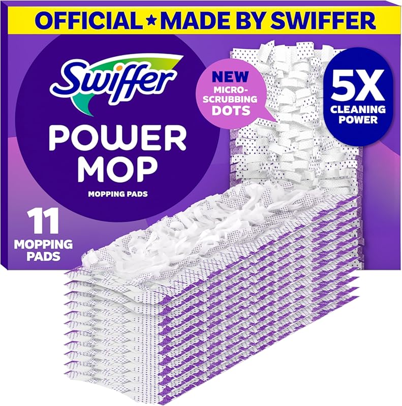 Swiffer PowerMop Multi-Surface Mopping Pad Refills, 11 Count, for Effe