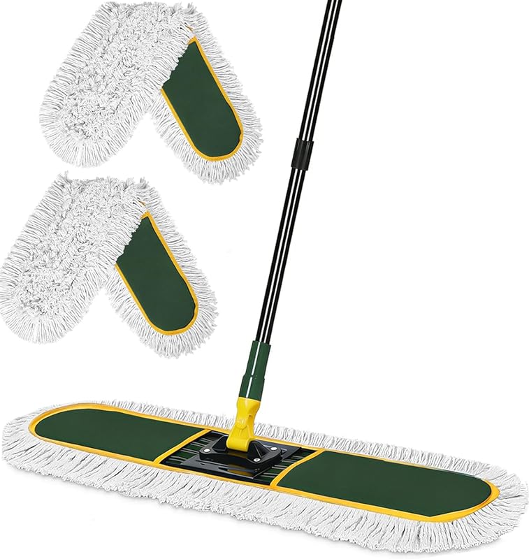 24-inch Large Dust Mop for Hardwood Floors. Includes Replacement Pads 