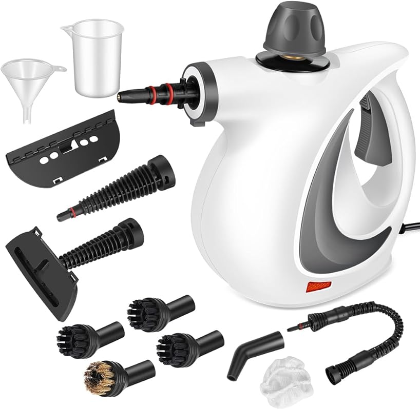 5 Best Hand Steam Cleaners: Expert Reviewed & Worth Buying 4 Handheld Pressurized Steam Cleaner with 12 Accessories for Home, Car,