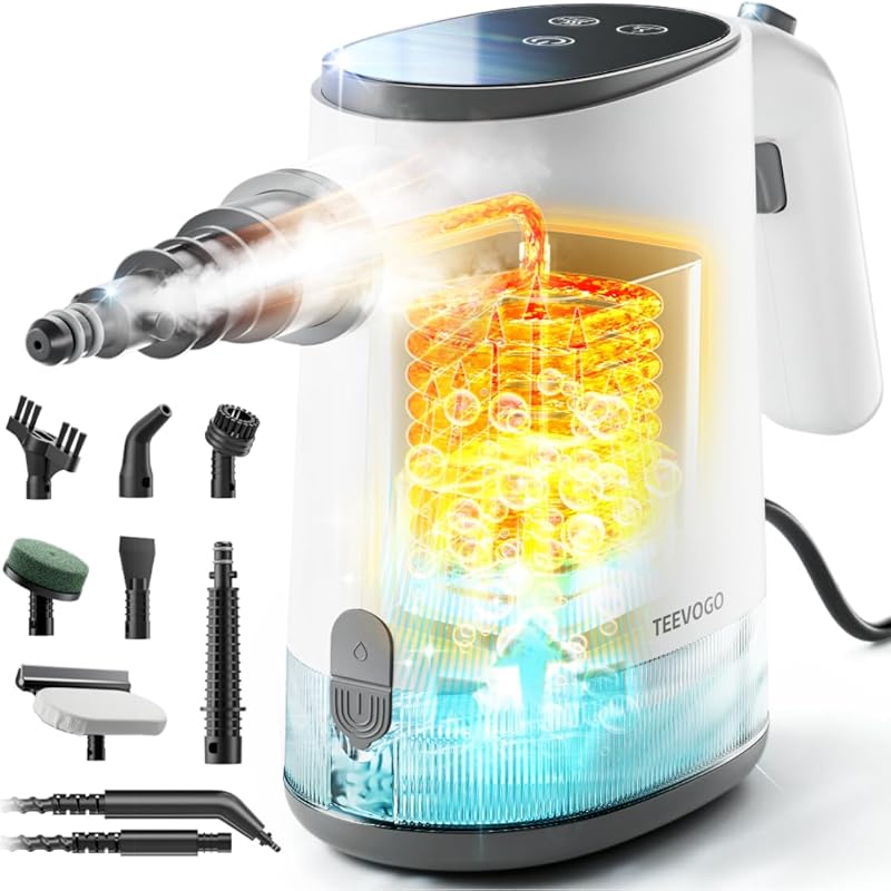Handheld Steam Cleaner, Pressurized 15s Instant Heat Steam Cleaner for
