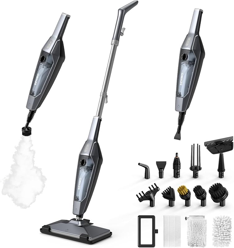 SENMO 14-in-1 Steam Mop: Detachable Cleaner for Deep Cleaning Laminate