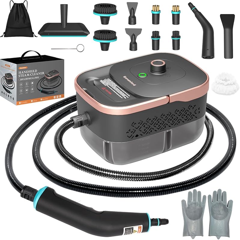 Portable Handheld Steam Cleaner: 15s Heat-Up, 2500W for Bed Bugs, Furn