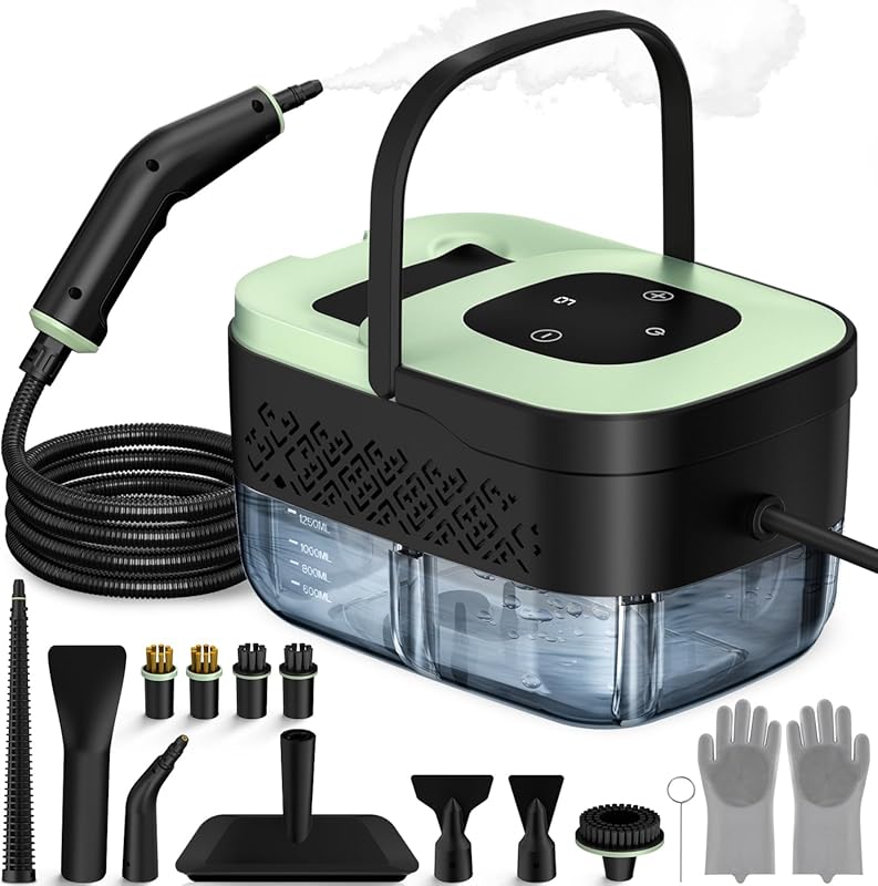 Portable Handheld Steam Cleaner for Car Detailing, with 15s Heat-Up an