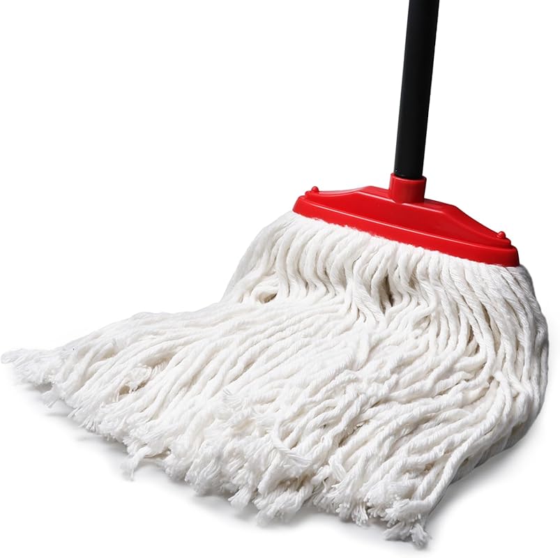 Cotton Mop for Wood, Tile, Hardwood Floors. Adjustable Handle Mop, Ide