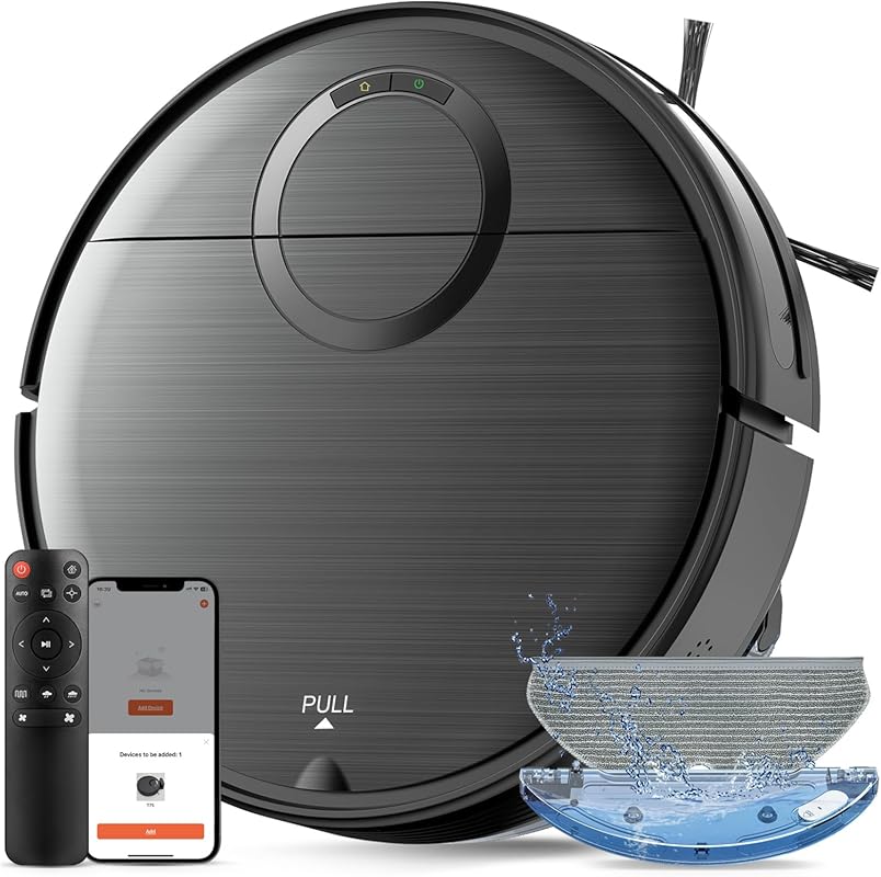 Slim Robot Vacuum and Mop Combo: Strong Suction, Self-Charging, Smart 