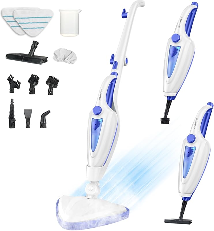 Versatile Steam Mop Cleaner and Detachable Handheld Steamer for Floors